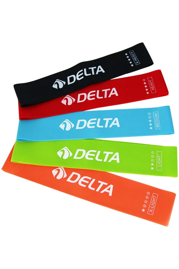 Delta Latex 5 Farklı Direnç Aerobik Pilates Direnç Egzersiz Bandı Squat Lastiği (Uç Kısmı Kapalı) - 2