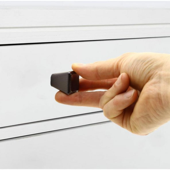 Mobilya Düğme Dolap Çekmece Kulpu Kulbu Plastik Füme Tek Vidalı Kulp - Resim 2