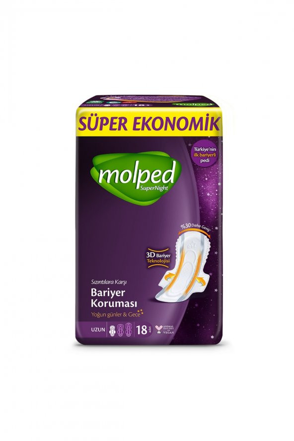 Molped Süper Night Süper Ekonomik Uzun 18'li 5 Adet - 2