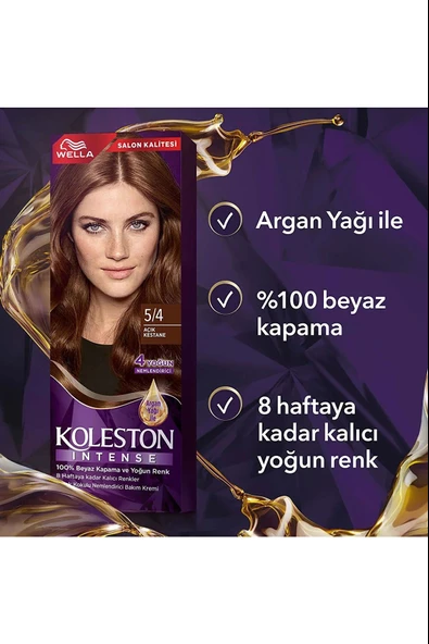 Koleston Intense Saç Boyası 5/4 Açık Kestane - Salon Kalitesi - 6