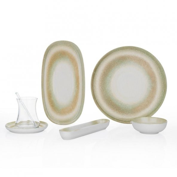 Schafer Lora Kahvaltı Takımı 32 Parça Yeşil