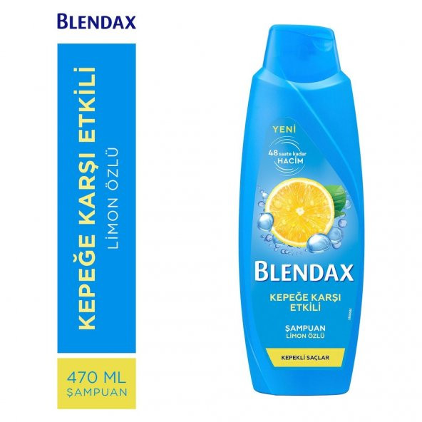 BLENDAX KEPEĞE KARŞI ETKİLİ LİMON ÖZLÜ ŞAMPUAN 470 ML