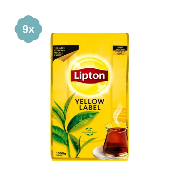 Lipton Yellow Label Dökme Çay 1000 gr X 9 Lu - 4