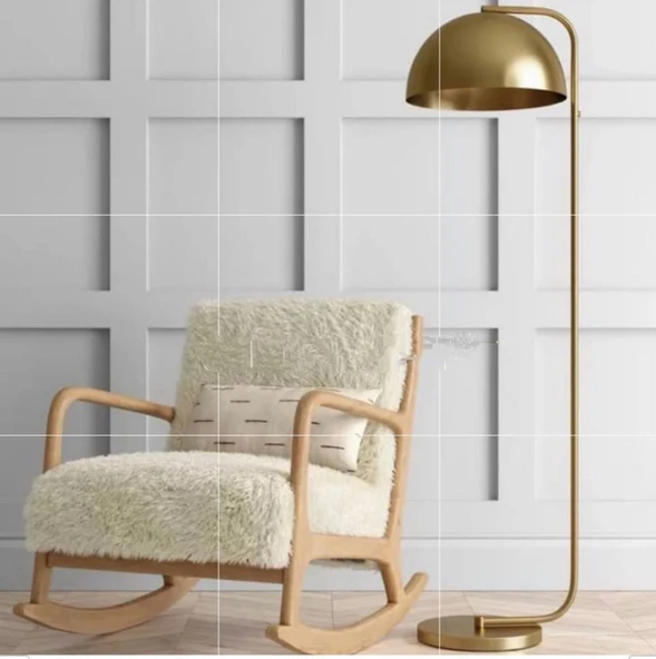 Retro Metal Dekoratif Eskitme Kaplama Rustik Mafsallı Başlık Köşe Lambası Lambader Başlık Çap:40cm ürün görseli