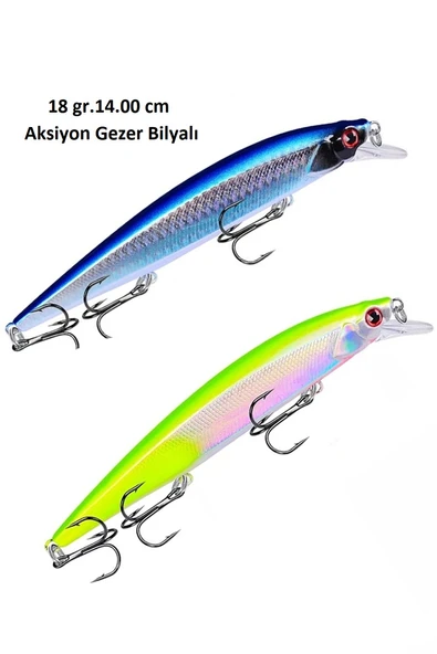 Rapala Lures Yapay Suni Balık Yemi Turna Levrek Lüfer yem Lrf Yem 2 Adet 14cm 18gr - Resim 2