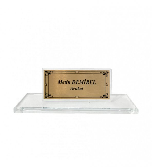 Kristal Cam Masa İsimliği HK2672 - Resim 2