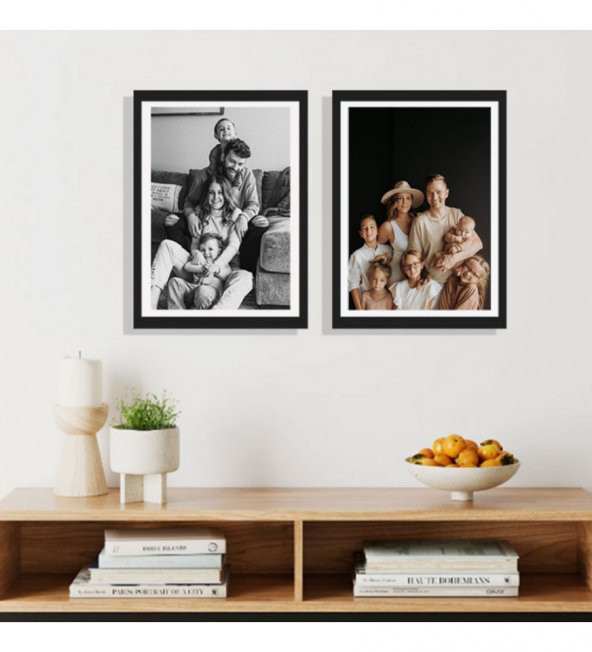 Yapışkanlı Sök Tak Siyah 2'li Çerçeve 20x30cm (FOTOĞRAF BASKILI) - 2