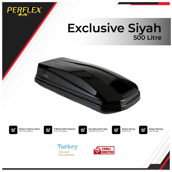 PERFLEX EXCLUSIVE PORT BAGAJ 500 LİTRE SİYAH