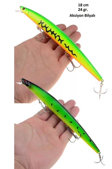 Rapala Lures Yapay Suni Balık Yemi Turna Levrek Lüfer yem Lrf Yem 2 Adet 18cm 24gr - Resim 2