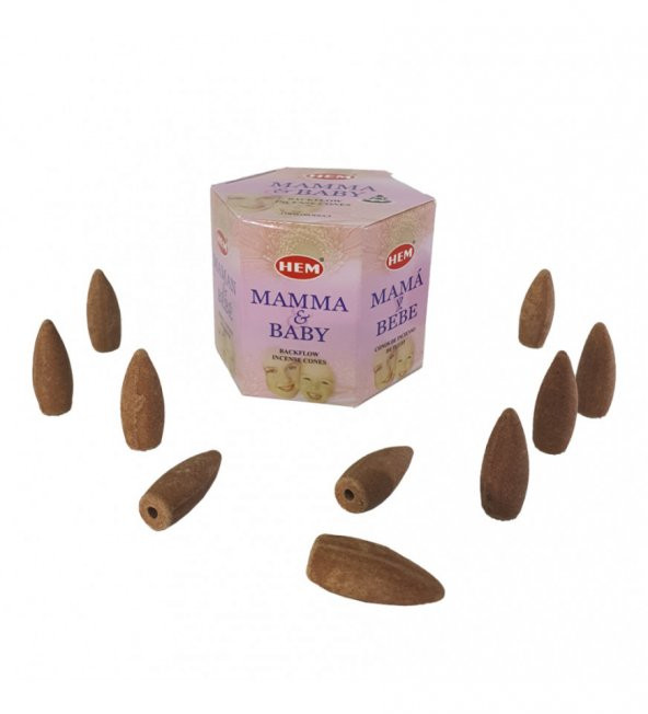 Anne & Bebek (Mama & Baby) Geri Akış Şelale 10'lu Tütsü Mumu