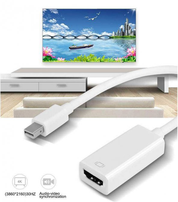 Mini Displayport To Hdmi Çevirici Thunderbolt To Hdmi Dönüştürücü - 2