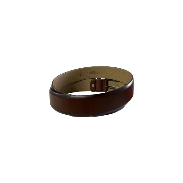Fossil Kahve Düz Dikiş Hakiki Deri 3,5 cm Erkek Kemeri-130cm - 3