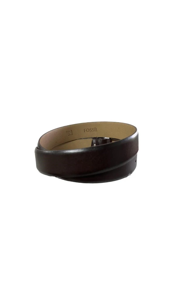 Fossil Düz Dikiş Hakiki Deri klasik Kahve 3,5 cm Erkek Kemeri-120cm - 5
