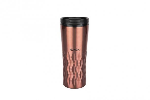 TANTİTONİ PEMBE ROSE GOLD YILDIZ DESENLİ PASLANMAZ ÇELİK TERMOS BARDAK 470ML
