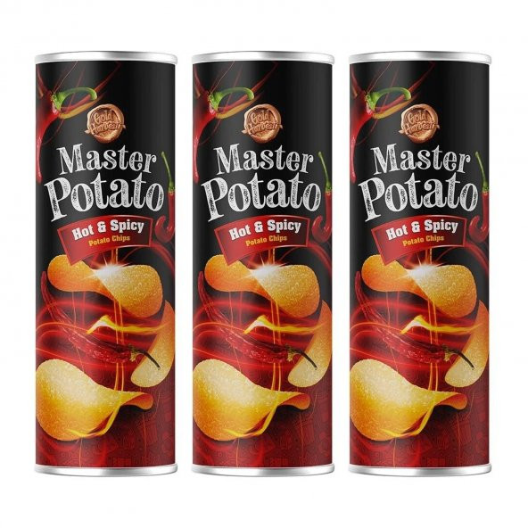 Master Potato Acılı & Baharatlı Cips 160 Gr-3 Adet