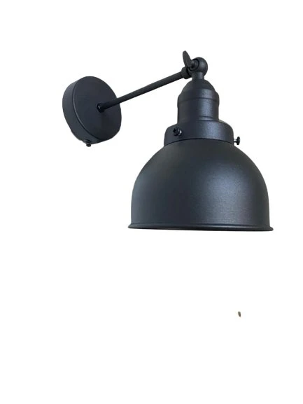 Dylight Retro Metal Dekoratif Rustik Siyah Mafsallı Duvar Aplik - Resim 2