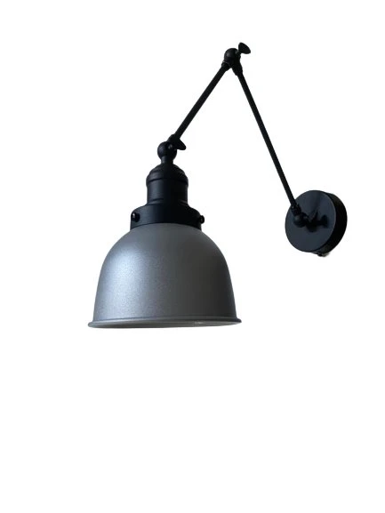 Dylight Retro Metal Dekoratif Akrobatik Rustik Gri Mafsallı Duvar Aplik - Resim 2