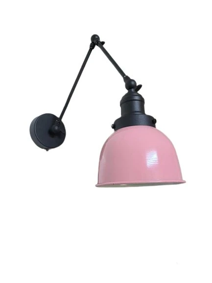 Dylight Retro Metal Dekoratif Akrobatik Rustik Pembe Mafsallı Duvar Aplik