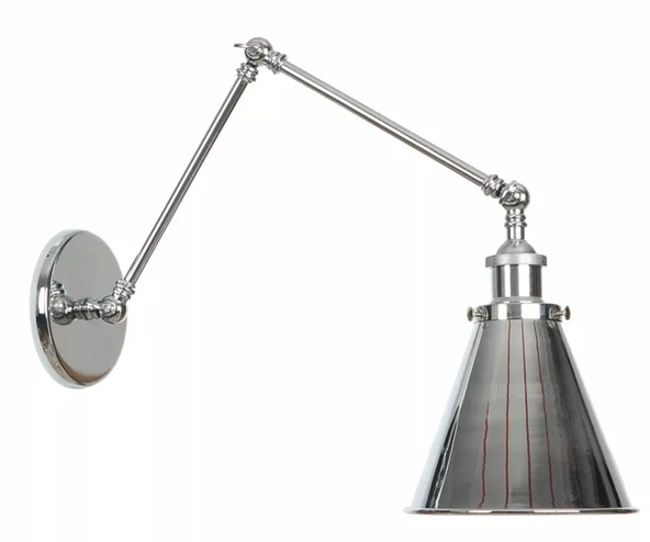 DYLİGHT Retro Metal Dekoratif Krom Akrobatik Mafsallı Rustik Duvar Aplik - Resim 2