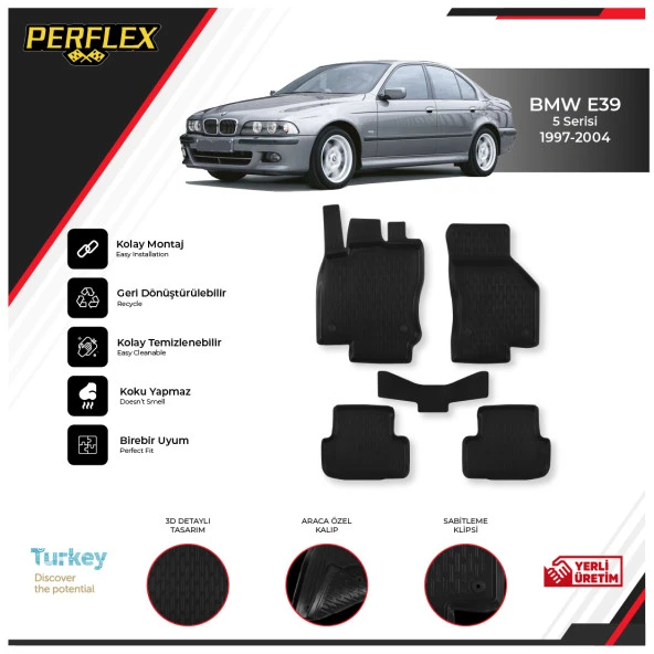 Bmw E39 5 Serisi 1997-2004 3D Havuzlu Paspas - 1