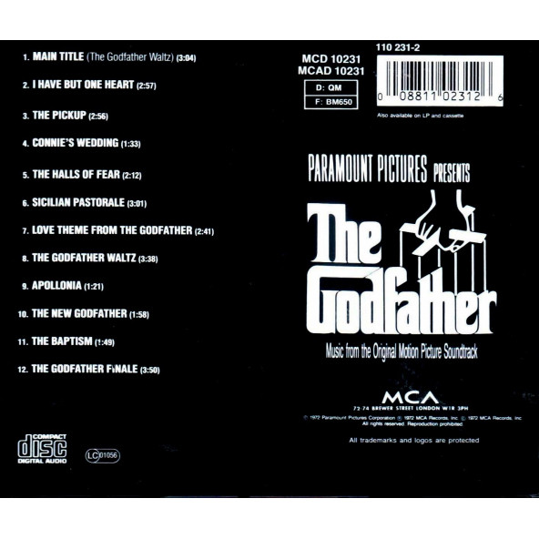 THE GODFATHER - SOUNDTRACK (CD)(1991) - 2