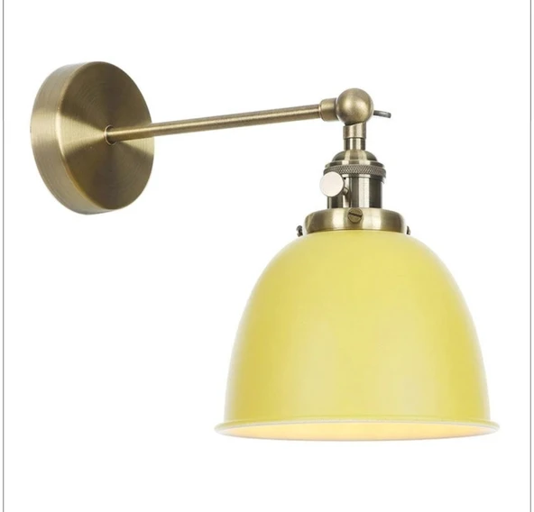 Dylight Retro Sarı Metal Dekoratif Rustik Mafsallı Duvar Aplik ürün görseli