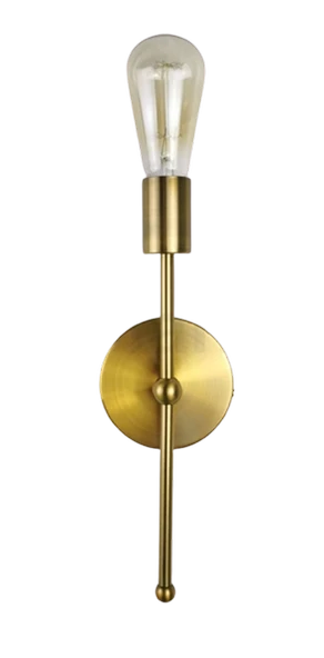 Dylight Retro Metal Mat Gold Dekoratif Duvar Aplik