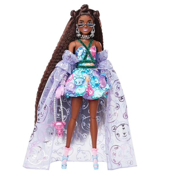 HHN13 Barbie Extra Fancy - Mor Kostümlü Bebek - 4