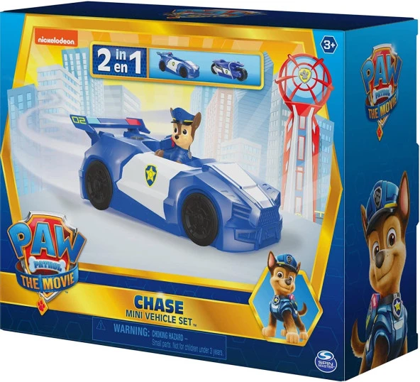 Paw Patrol The Movie Chase'in 2'si 1 Arada Mini Aracı - Resim 6