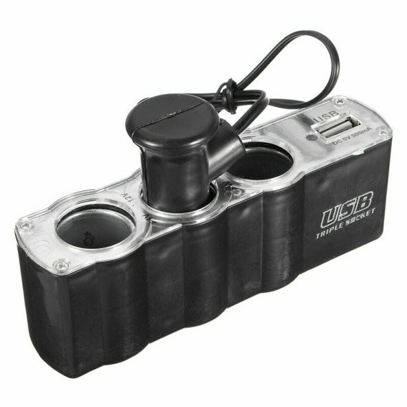 Oto Çakmaklık çoğaltıcı  3XUSBli Çakmak Soketi / ICCA45 - 3