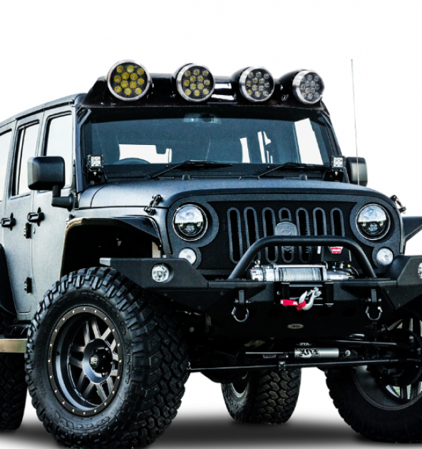 Space Offroad Sis Lambası 12x4 Led Yuvarlak Siyah /LASS243 - 2