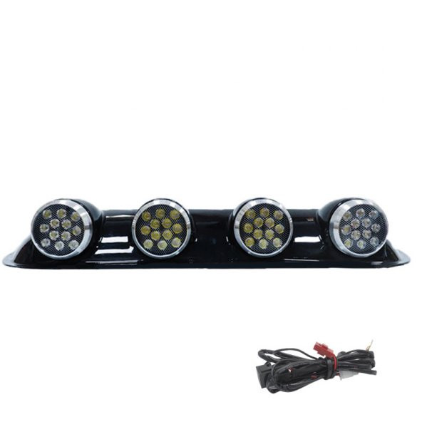 Space Offroad Sis Lambası 12x4 Led Yuvarlak Siyah /LASS243 - 3
