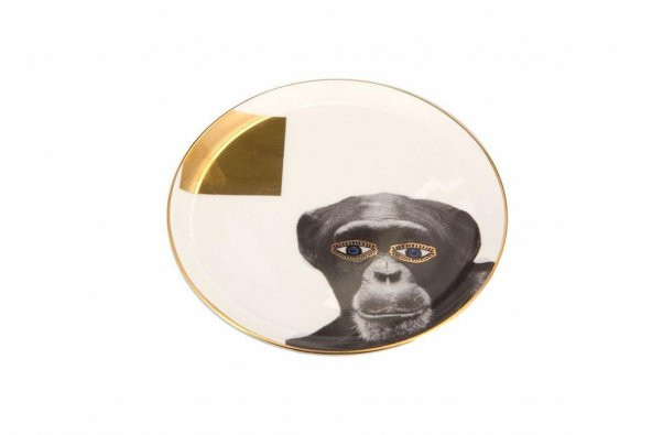 Porland Wild Life Monkey Düz Tabak 20 cm  04ALM005126 - 2