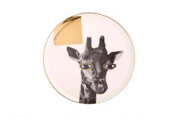 Porland Wild Life Giraffe Düz Tabak 20 cm  04ALM005130