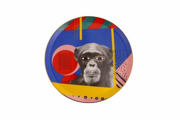 Porland Wild Life Monkey Düz Tabak 28 cm  04ALM005128