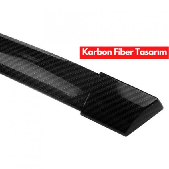 Karbon Desenli Ledli Spoiler Esnek Ledli Spoiler Universal Karbon Işıklı - 4