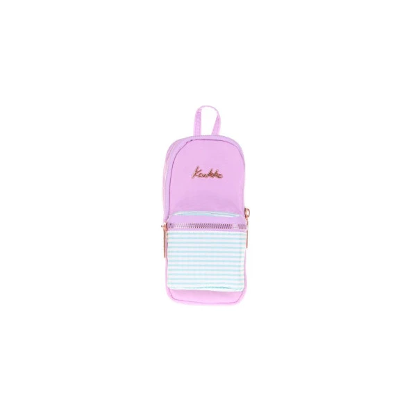 Kaukko Soft Floral Junior Bag Kalem Çantası Violet Kalemlik