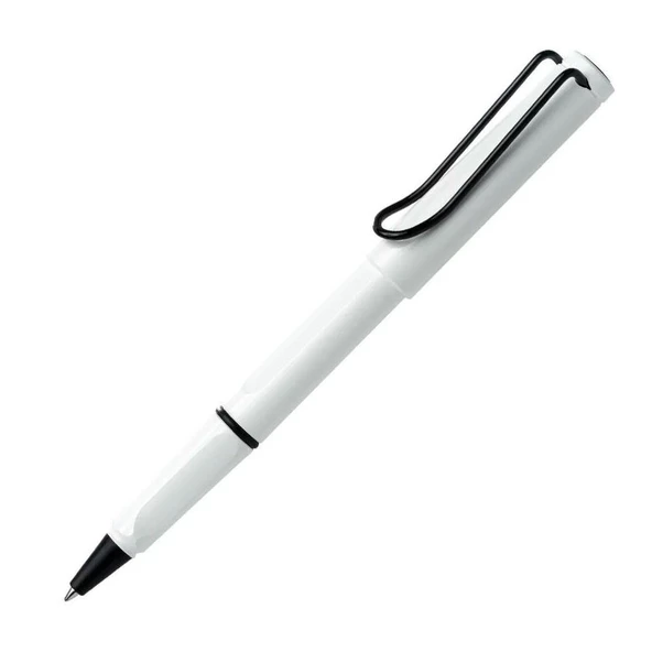 Lamy Roller Kalem Safari Siyah Renk Klips Beyaz Roller Kalem - 1