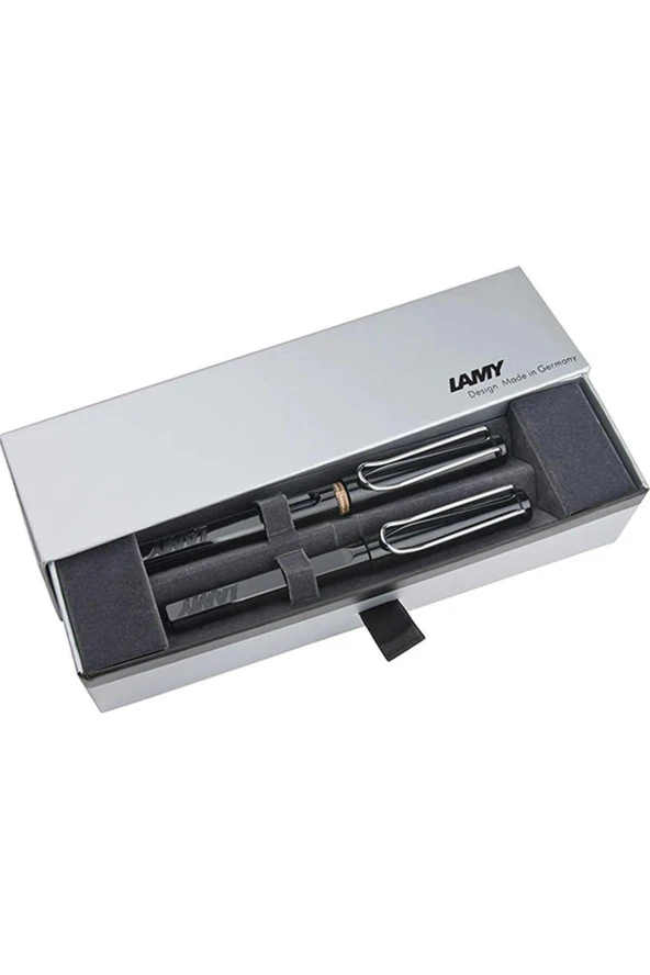 Lamy Takım Kalem Dolma + Roller Kalem Safari Siyah Dolma ve Roller Kalem