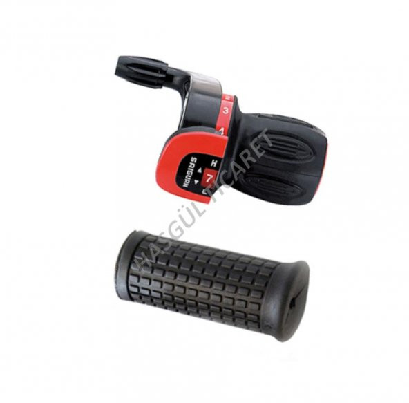 Hsgl Bisiklet Kırmızı Sağ 7li vites kolu göstergeli Ergonomik Bisiklet Vites Sistemler - 4