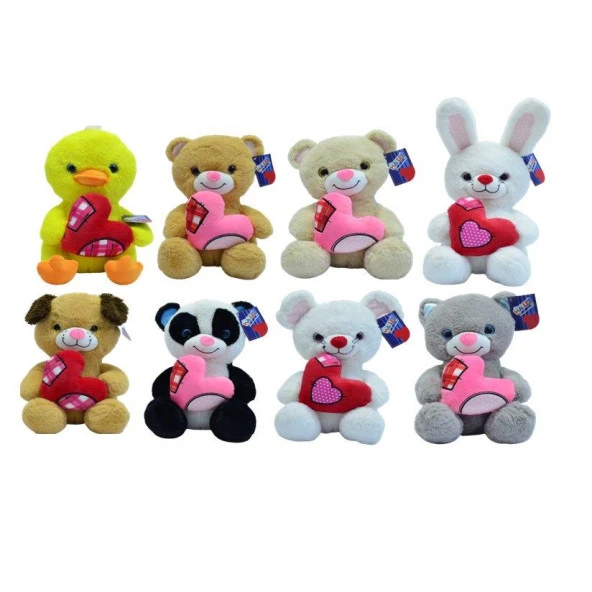 Halley Oyuncak Pembe Burunlu Peluş Hayvanlar 35 Cm Peluş (Karışık Model 1 Adet)