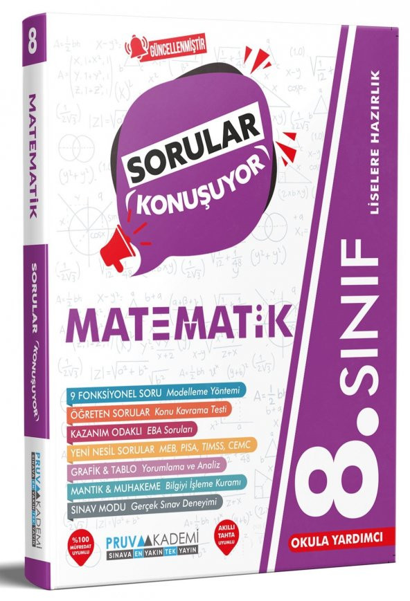 Pruva Akademi 8. Sınıf Lgs Matematik Sorular Konuşuyor Bankası 2023