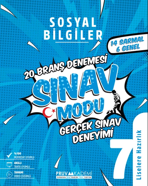 Pruva Akademi 7. Sınıf Sosyal Bilgiler Sınav Modu Deneme Sınavı 2024