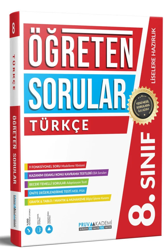 Pruva Akademi 8. Sınıf Türkçe Öğreten Sorular 2023