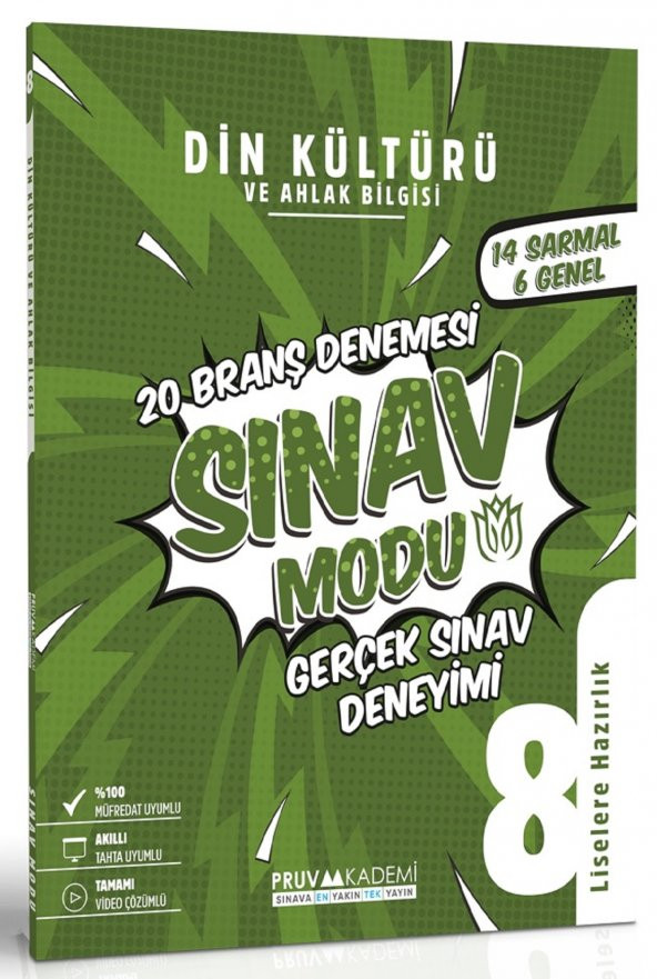 Pruva Akademi 8. Sınıf Lgs Din Kültürü Sınav Modu Deneme Sınavı 2023 ürün görseli