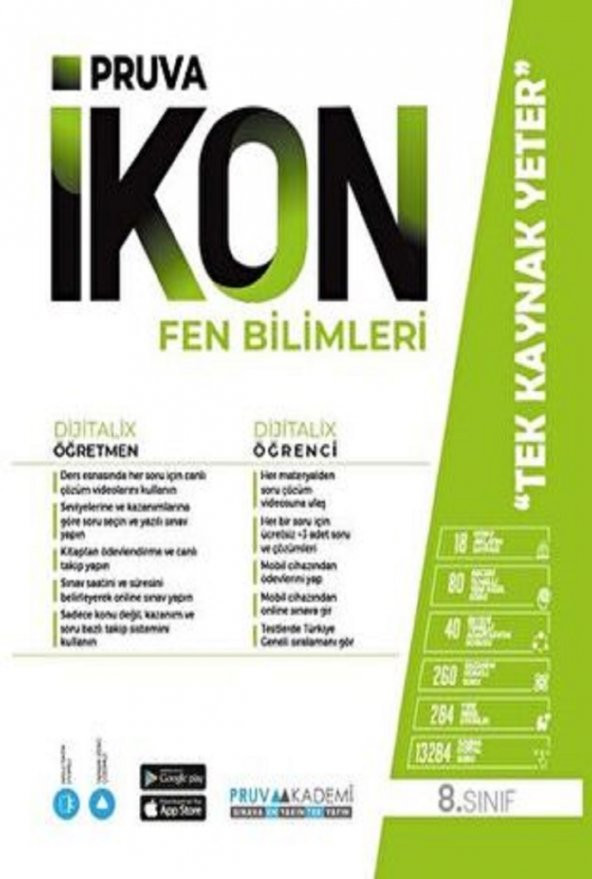 Pruva Akademi 8. Sınıf Fen Bilimleri İkon Akıllı Defter 2023