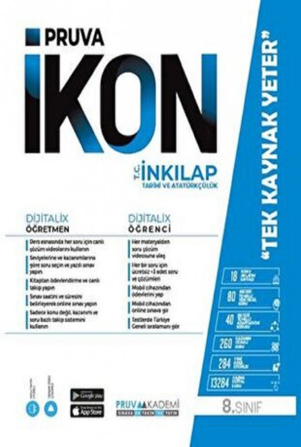 Pruva Akademi 8. Sınıf İnkılap Tarihi İkon Akıllı Defter 2023