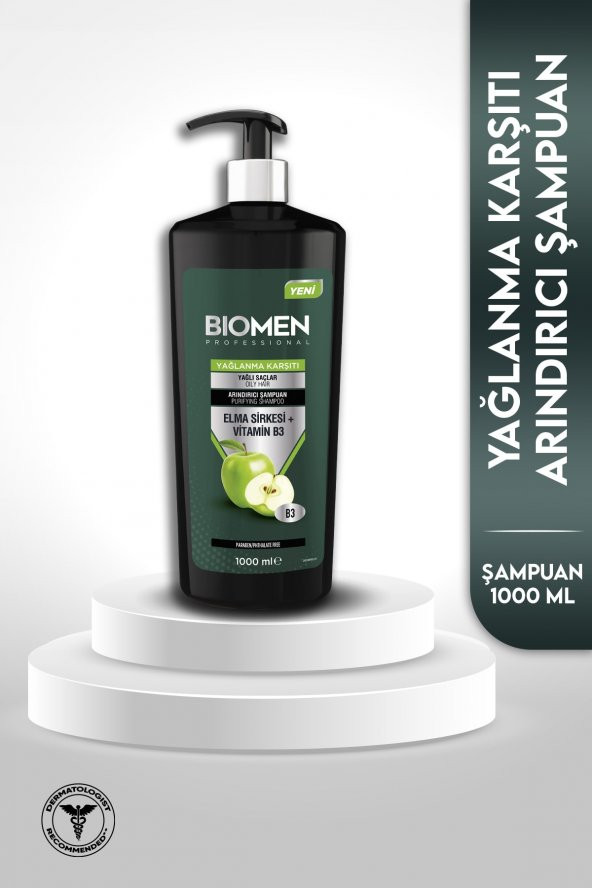 Biomen Şampuan 1000 Gr Elma Sirke. Vitamin B3