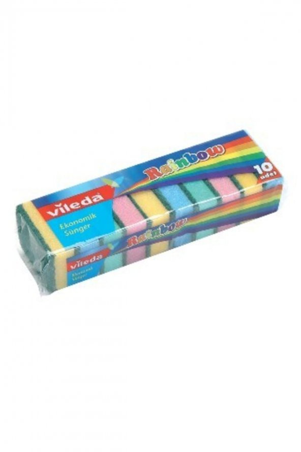 Vileda Rainbow Bulaşık Süngeri 10lu Ekonomik Paket