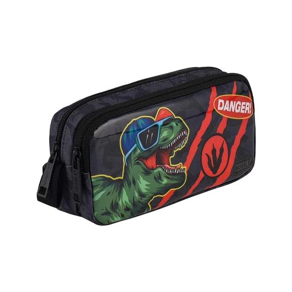 Muggle Danger Dino Kalem Çantası İki Bölmeli Kalemlik - 2